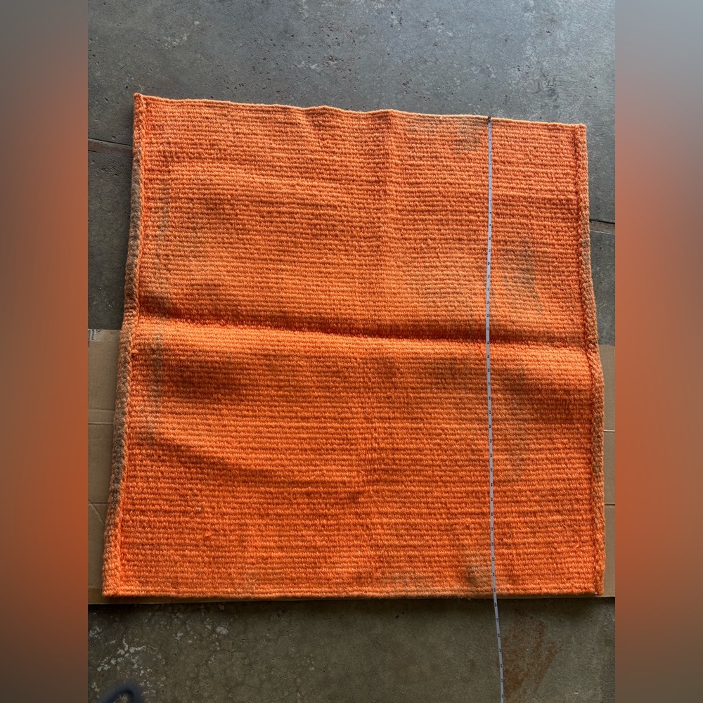 Orange mayatex like horse show pad